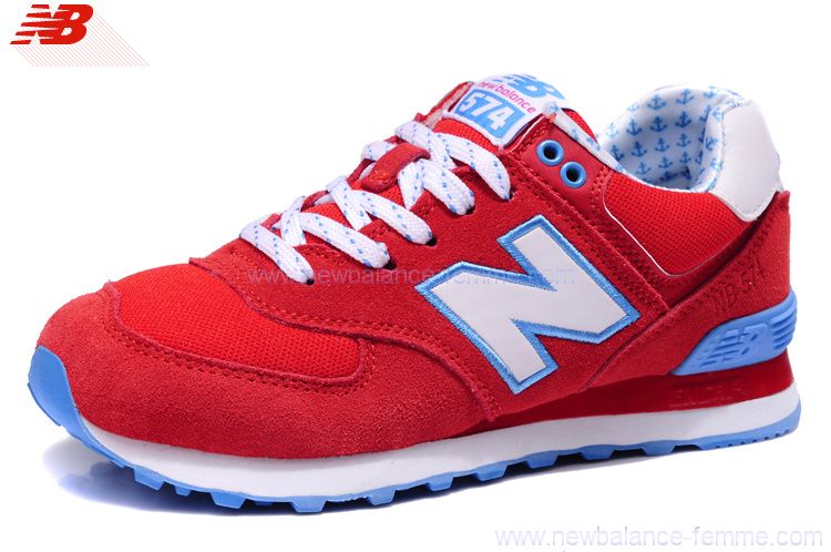 new balance wl574 femme rouge